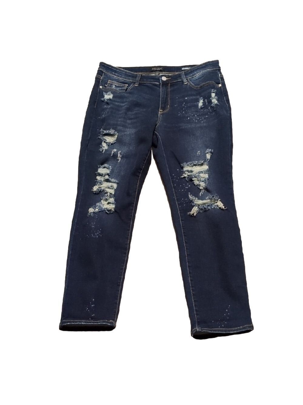 Judy Blue Distressed Boyfriend Fit Jeans Size 13/31